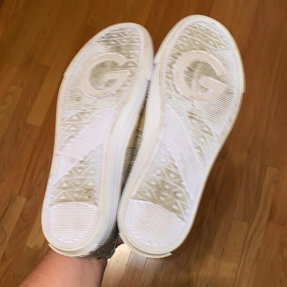 GUESS G by Guess Gold Glitter Sparkly Sneakers